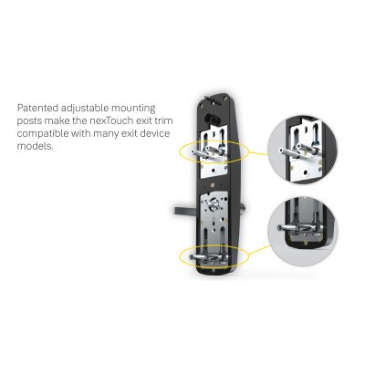 Yale nexTouch Z-Wave Plus v2 Pushbutton Keypad Exit Trim, Augusta Lever, Z-Wave 700, Satin Chrome